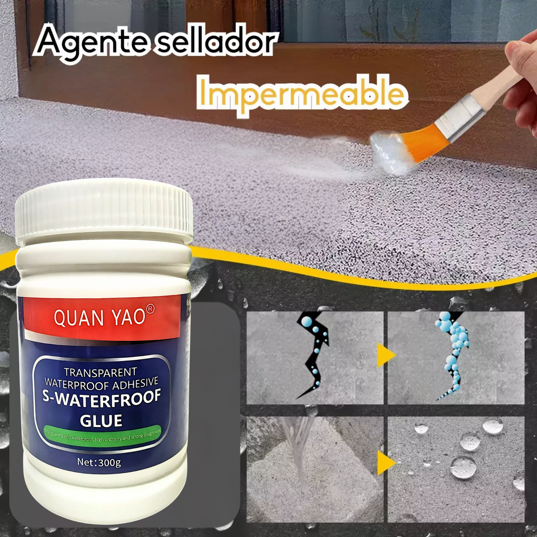 4 Sellador Adhesivo Transparente